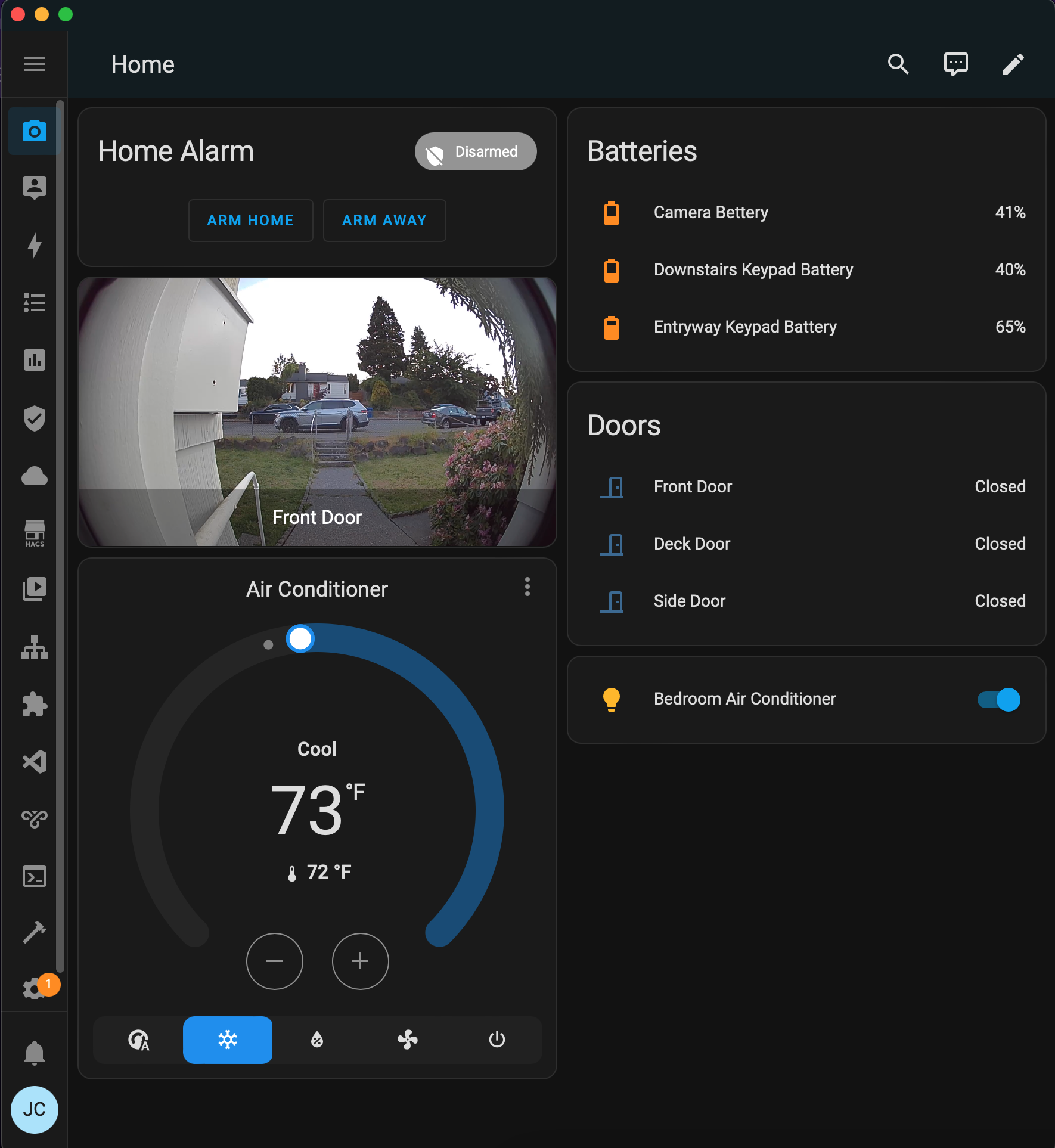 Home Assistant Panel